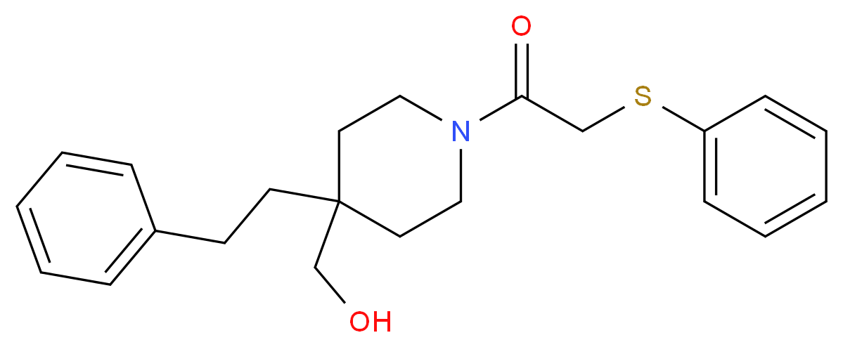 {4-(2-phenylethyl)-1-[(phenylthio)acetyl]-4-piperidinyl}methanol_Molecular_structure_CAS_)
