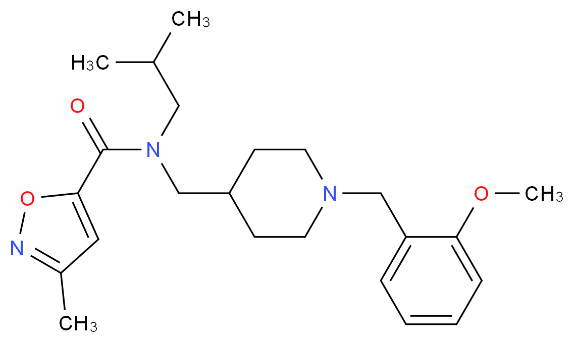 N-isobutyl-N-{[1-(2-methoxybenzyl)piperidin-4-yl]methyl}-3-methylisoxazole-5-carboxamide_Molecular_structure_CAS_)