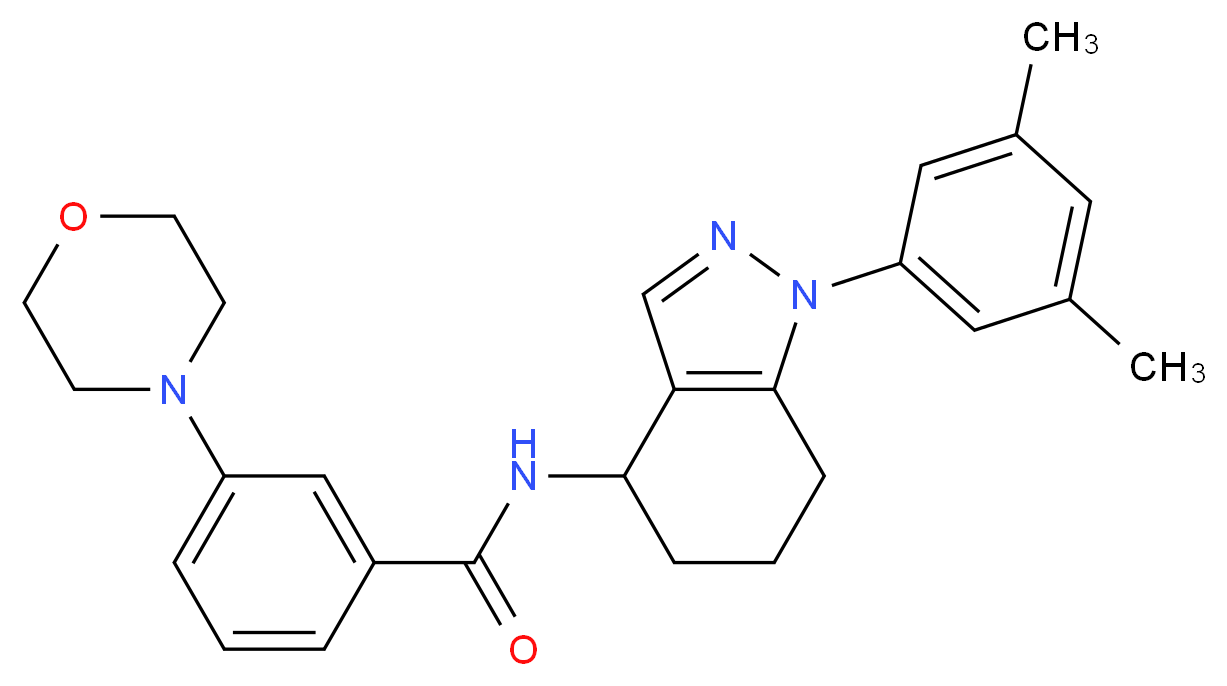 N-[1-(3,5-dimethylphenyl)-4,5,6,7-tetrahydro-1H-indazol-4-yl]-3-(4-morpholinyl)benzamide_Molecular_structure_CAS_)