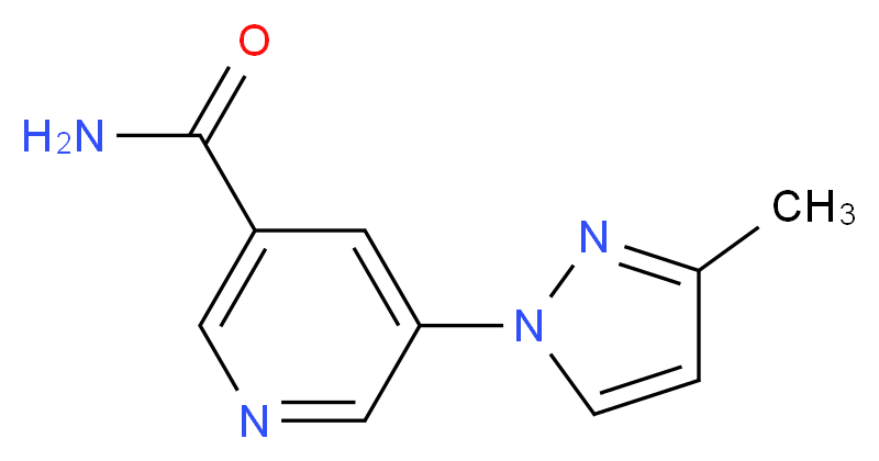 5-(3-methyl-1H-pyrazol-1-yl)nicotinamide_Molecular_structure_CAS_)