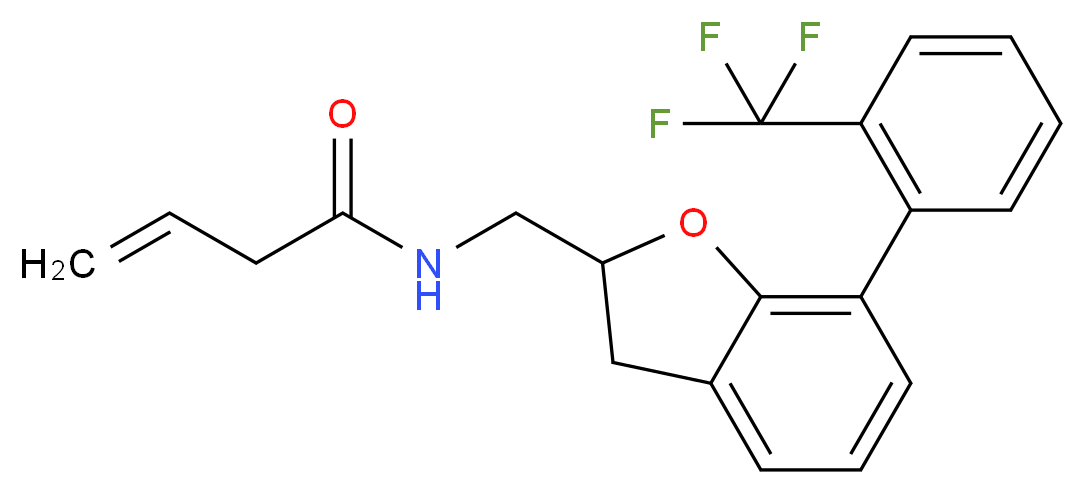 N-({7-[2-(trifluoromethyl)phenyl]-2,3-dihydro-1-benzofuran-2-yl}methyl)-3-butenamide_Molecular_structure_CAS_)