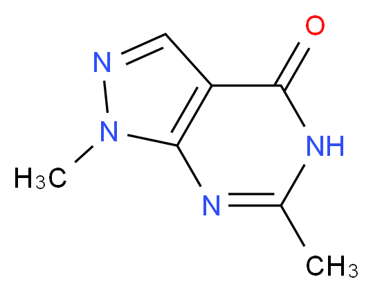 1,6-dimethyl-1,5-dihydro-4H-pyrazolo[3,4-d]pyrimidin-4-one_Molecular_structure_CAS_57121-52-5)