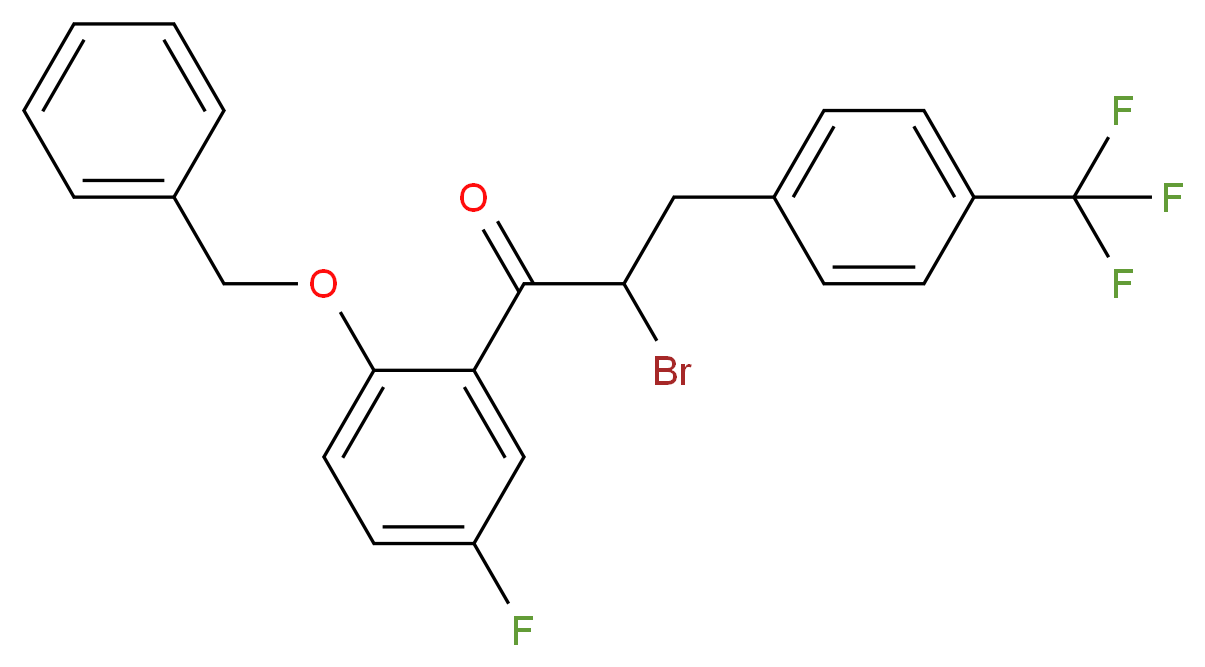 1-[2-(benzyloxy)-5-fluorophenyl]-2-bromo-3-[4-(trifluoromethyl)phenyl]propan-1-one_Molecular_structure_CAS_)