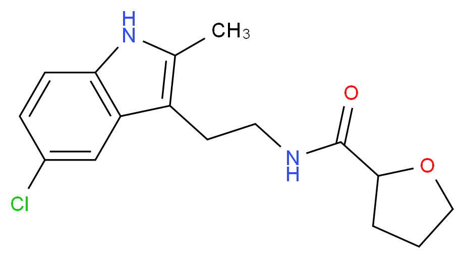 N-[2-(5-chloro-2-methyl-1H-indol-3-yl)ethyl]tetrahydro-2-furancarboxamide_Molecular_structure_CAS_)