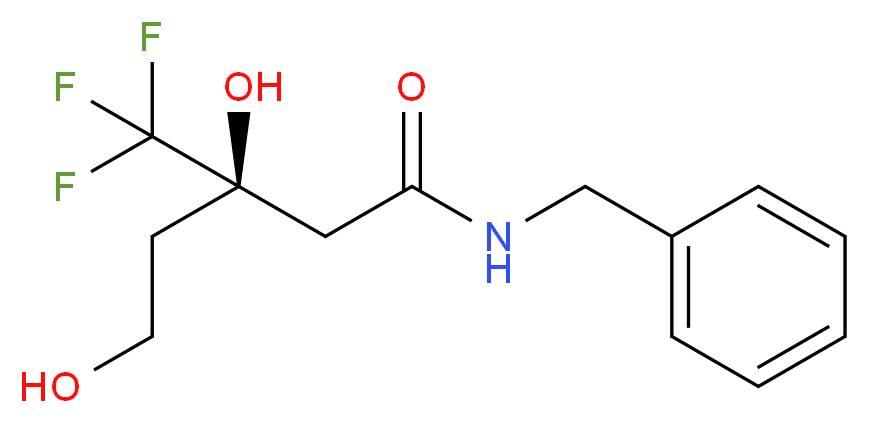 (3R)-N-benzyl-3,5-dihydroxy-3-(trifluoromethyl)pentanamide_Molecular_structure_CAS_)