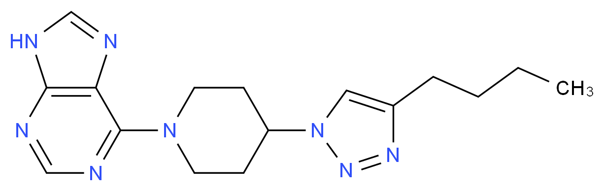 6-[4-(4-butyl-1H-1,2,3-triazol-1-yl)-1-piperidinyl]-9H-purine_Molecular_structure_CAS_)