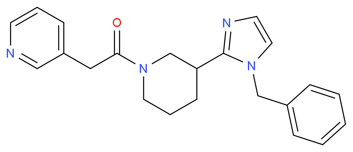 3-{2-[3-(1-benzyl-1H-imidazol-2-yl)-1-piperidinyl]-2-oxoethyl}pyridine_Molecular_structure_CAS_)
