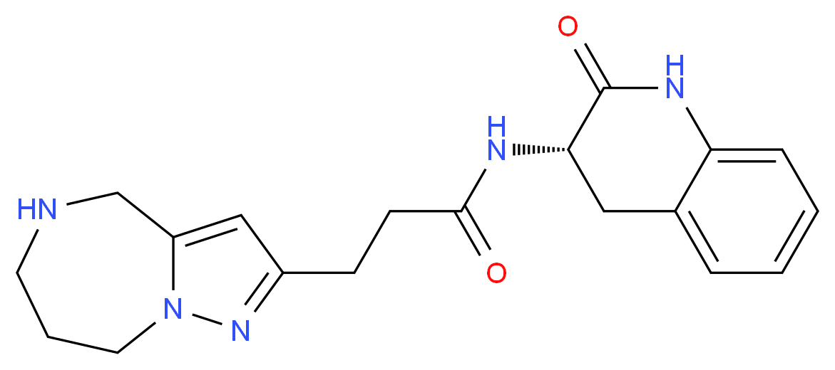 N-[(3S)-2-oxo-1,2,3,4-tetrahydro-3-quinolinyl]-3-(5,6,7,8-tetrahydro-4H-pyrazolo[1,5-a][1,4]diazepin-2-yl)propanamide_Molecular_structure_CAS_)