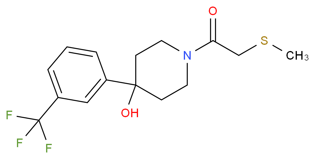 1-[(methylthio)acetyl]-4-[3-(trifluoromethyl)phenyl]-4-piperidinol_Molecular_structure_CAS_)