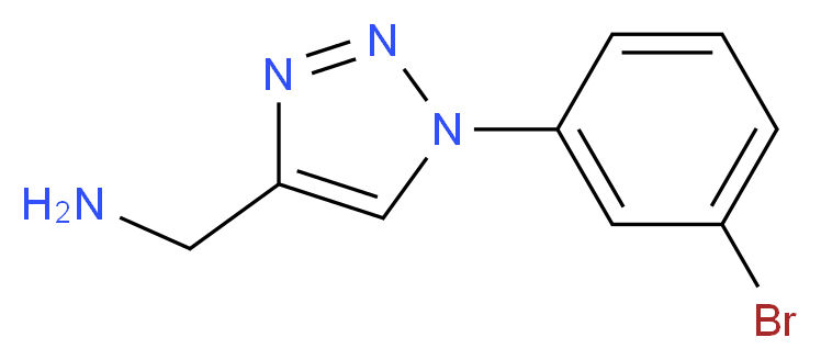 1-[1-(3-BROMOPHENYL)-1H-1,2,3-TRIAZOL-4-YL]METHANAMINE_Molecular_structure_CAS_)