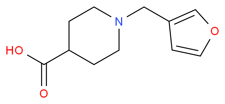 1-(3-Furylmethyl)piperidine-4-carboxylic acid 97%_Molecular_structure_CAS_)