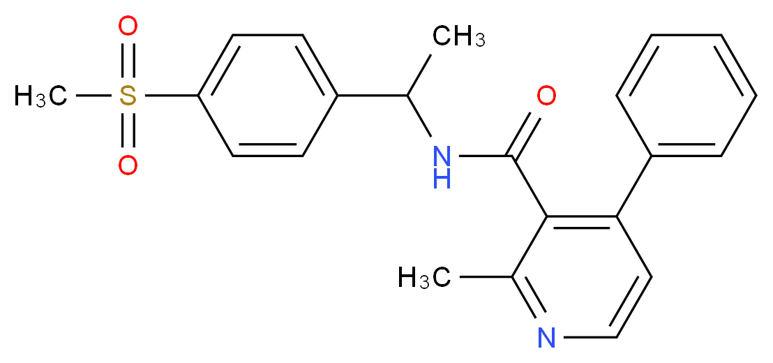 2-methyl-N-{1-[4-(methylsulfonyl)phenyl]ethyl}-4-phenylnicotinamide_Molecular_structure_CAS_)
