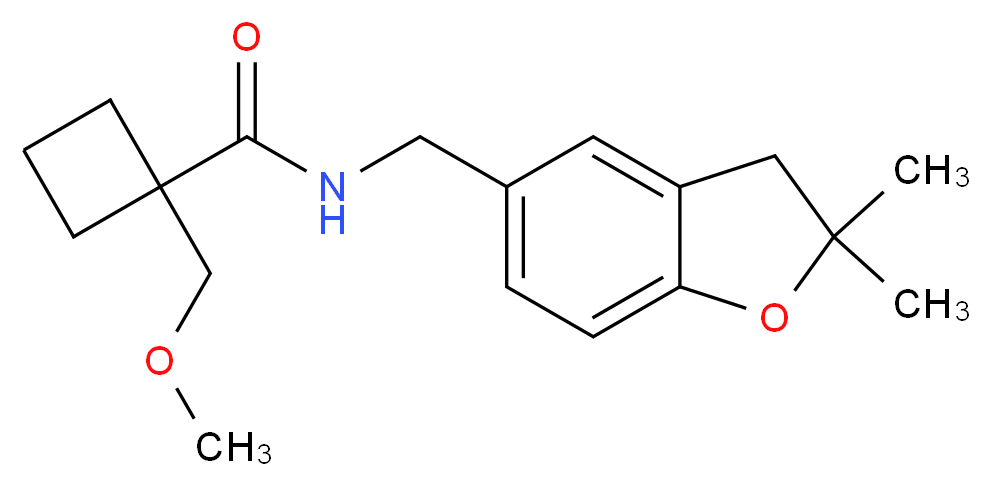 N-[(2,2-dimethyl-2,3-dihydro-1-benzofuran-5-yl)methyl]-1-(methoxymethyl)cyclobutanecarboxamide_Molecular_structure_CAS_)