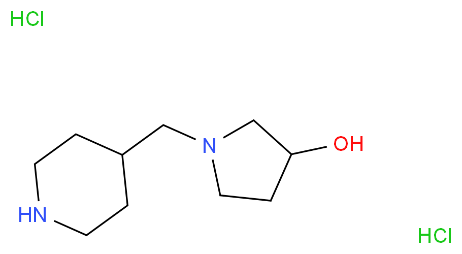 1-(4-Piperidinylmethyl)-3-pyrrolidinol dihydrochloride_Molecular_structure_CAS_)
