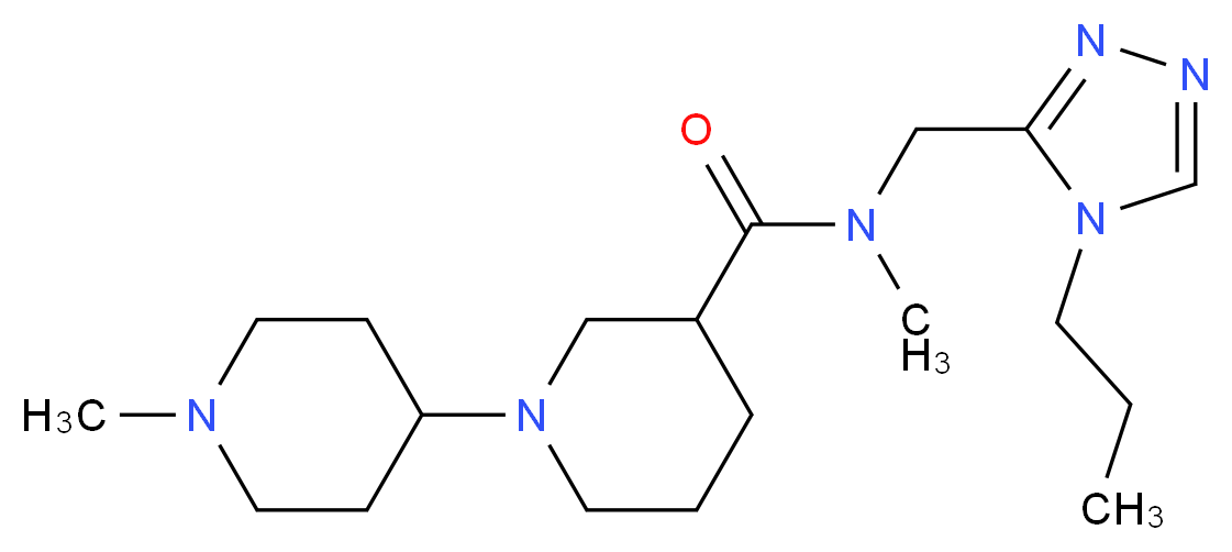 N,1'-dimethyl-N-[(4-propyl-4H-1,2,4-triazol-3-yl)methyl]-1,4'-bipiperidine-3-carboxamide_Molecular_structure_CAS_)