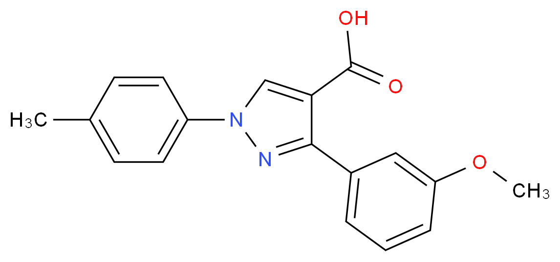 3-(3-methoxyphenyl)-1-(4-methylphenyl)-1H-pyrazole-4-carboxylic acid_Molecular_structure_CAS_)