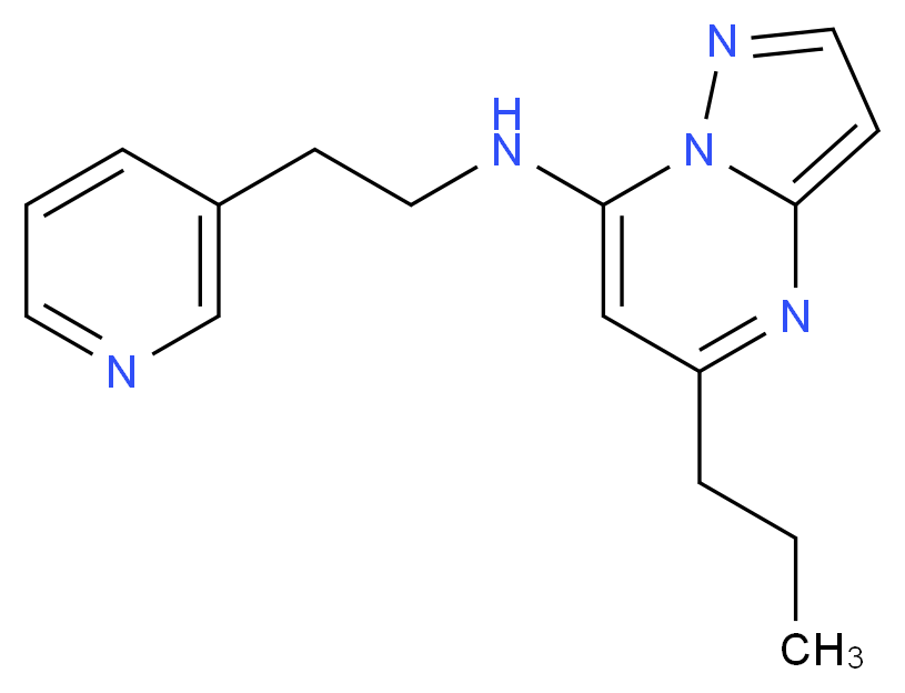 5-propyl-N-(2-pyridin-3-ylethyl)pyrazolo[1,5-a]pyrimidin-7-amine_Molecular_structure_CAS_)