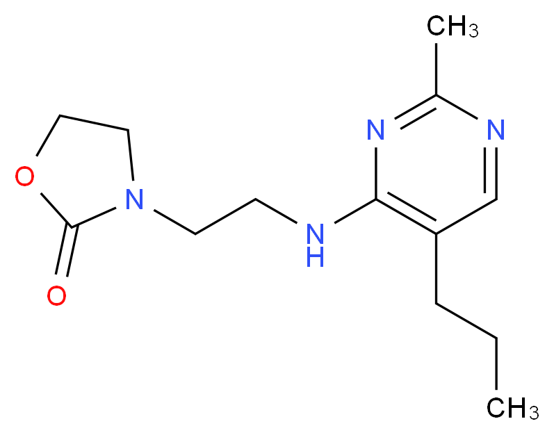 3-{2-[(2-methyl-5-propylpyrimidin-4-yl)amino]ethyl}-1,3-oxazolidin-2-one_Molecular_structure_CAS_)