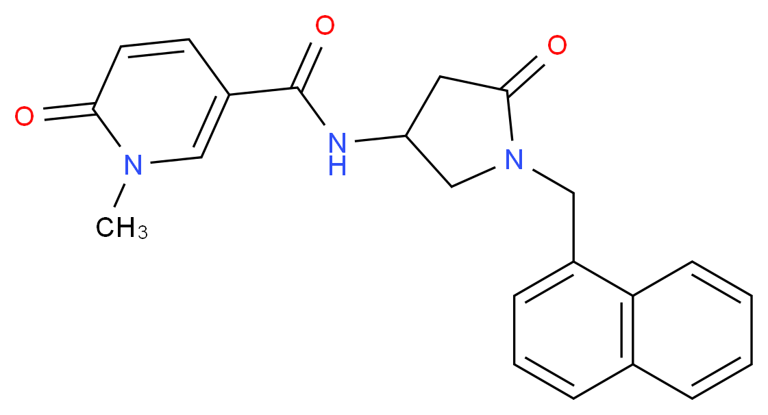 1-methyl-N-[1-(1-naphthylmethyl)-5-oxopyrrolidin-3-yl]-6-oxo-1,6-dihydropyridine-3-carboxamide_Molecular_structure_CAS_)