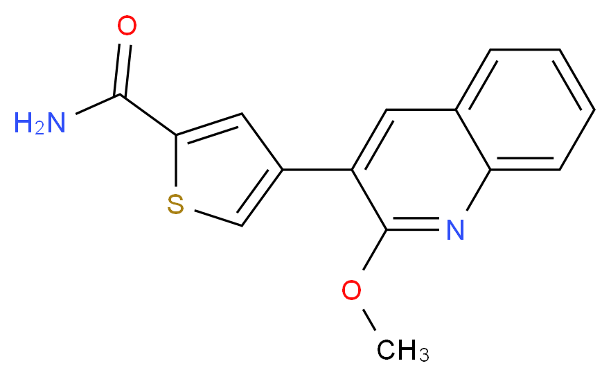 4-(2-methoxyquinolin-3-yl)thiophene-2-carboxamide_Molecular_structure_CAS_)
