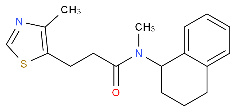 N-methyl-3-(4-methyl-1,3-thiazol-5-yl)-N-(1,2,3,4-tetrahydro-1-naphthalenyl)propanamide_Molecular_structure_CAS_)