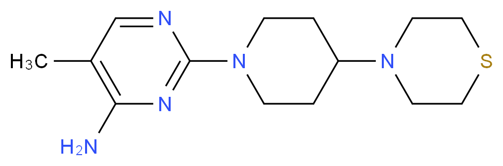 5-methyl-2-[4-(4-thiomorpholinyl)-1-piperidinyl]-4-pyrimidinamine_Molecular_structure_CAS_)