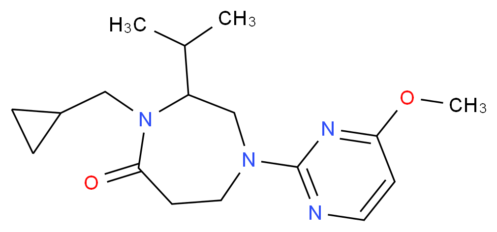 4-(cyclopropylmethyl)-3-isopropyl-1-(4-methoxypyrimidin-2-yl)-1,4-diazepan-5-one_Molecular_structure_CAS_)