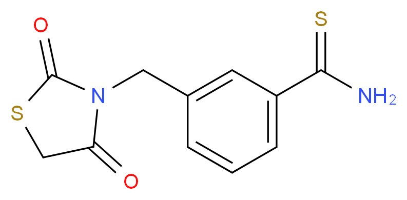 3-[(2,4-dioxo-1,3-thiazolidin-3-yl)methyl]benzene-1-carbothioamide_Molecular_structure_CAS_)