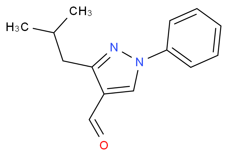 3-Isobutyl-1-phenyl-1H-pyrazole-4-carbaldehyde_Molecular_structure_CAS_)