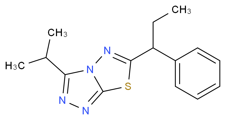 3-isopropyl-6-(1-phenylpropyl)[1,2,4]triazolo[3,4-b][1,3,4]thiadiazole_Molecular_structure_CAS_)
