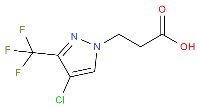 3-[4-chloro-3-(trifluoromethyl)-1H-pyrazol-1-yl]propanoic acid_Molecular_structure_CAS_)