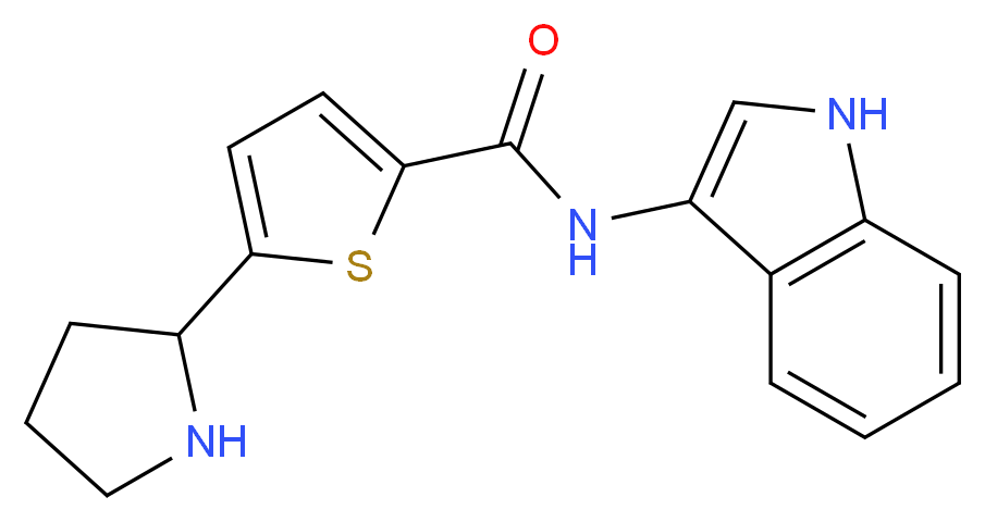 N-1H-indol-3-yl-5-(2-pyrrolidinyl)-2-thiophenecarboxamide_Molecular_structure_CAS_)