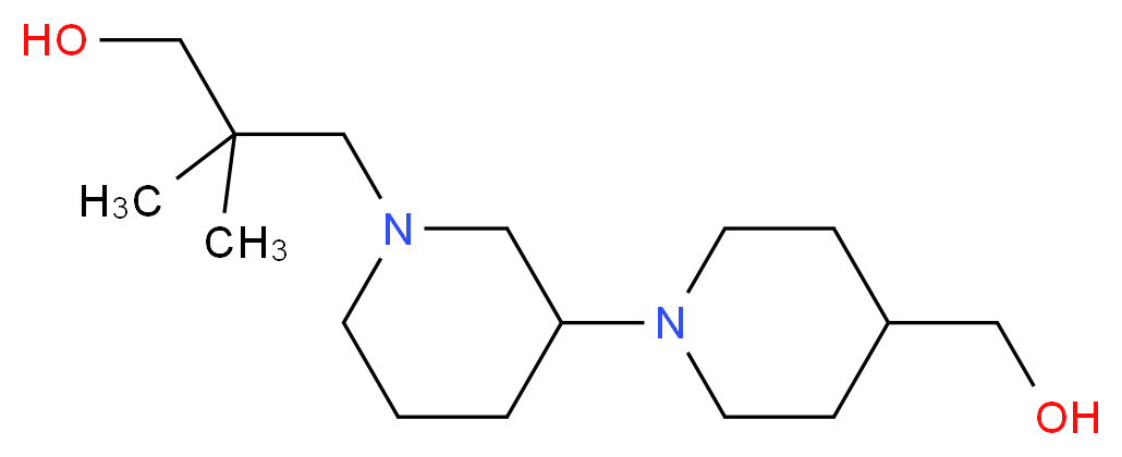 3-[4-(hydroxymethyl)-1,3'-bipiperidin-1'-yl]-2,2-dimethyl-1-propanol_Molecular_structure_CAS_)