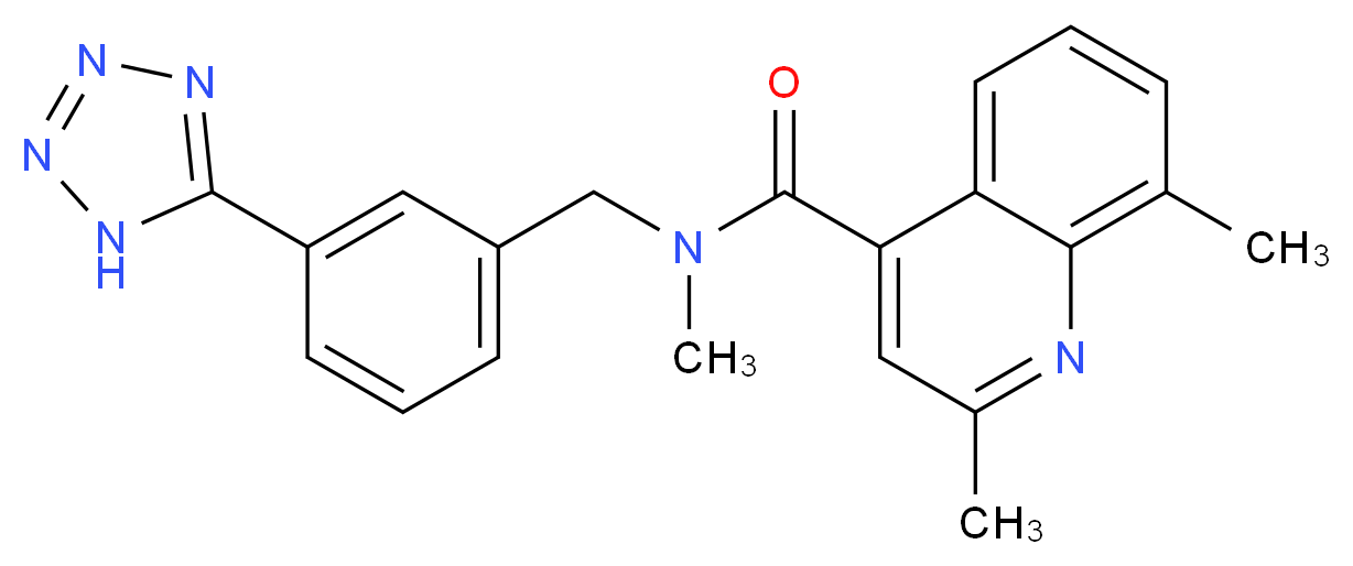 N,2,8-trimethyl-N-[3-(1H-tetrazol-5-yl)benzyl]-4-quinolinecarboxamide_Molecular_structure_CAS_)