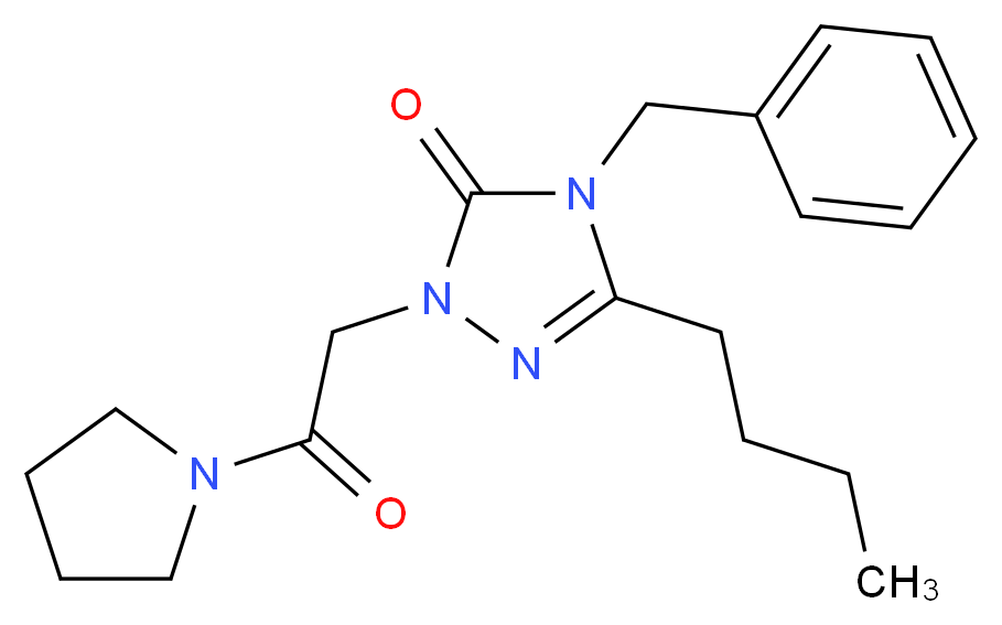 4-benzyl-5-butyl-2-[2-oxo-2-(1-pyrrolidinyl)ethyl]-2,4-dihydro-3H-1,2,4-triazol-3-one_Molecular_structure_CAS_)