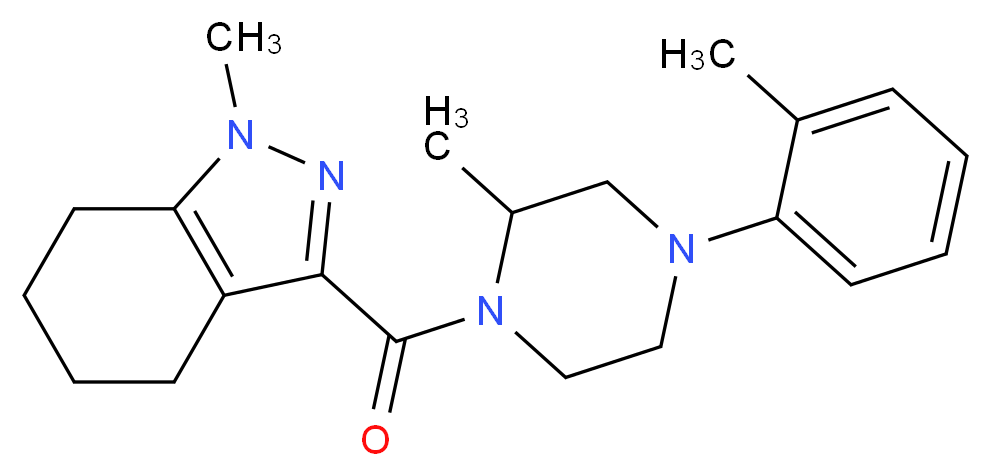 1-methyl-3-{[2-methyl-4-(2-methylphenyl)-1-piperazinyl]carbonyl}-4,5,6,7-tetrahydro-1H-indazole_Molecular_structure_CAS_)