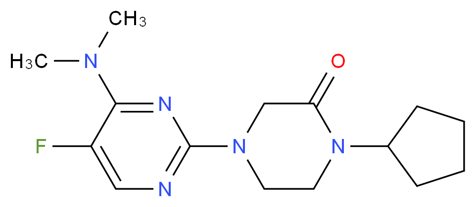 1-cyclopentyl-4-[4-(dimethylamino)-5-fluoropyrimidin-2-yl]piperazin-2-one_Molecular_structure_CAS_)