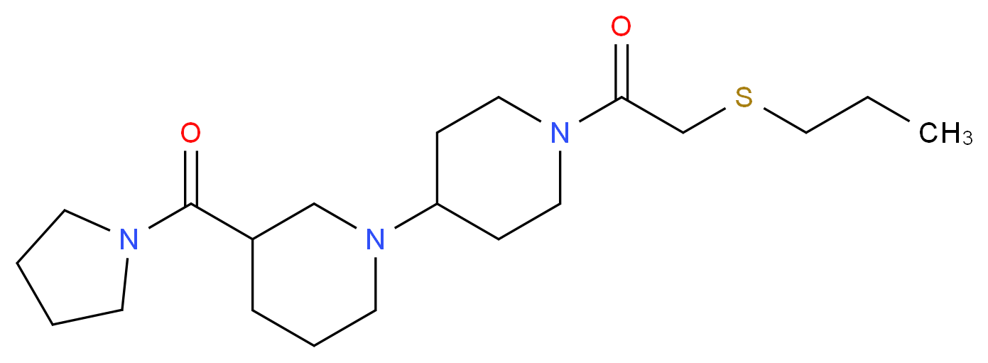 1'-[(propylthio)acetyl]-3-(pyrrolidin-1-ylcarbonyl)-1,4'-bipiperidine_Molecular_structure_CAS_)