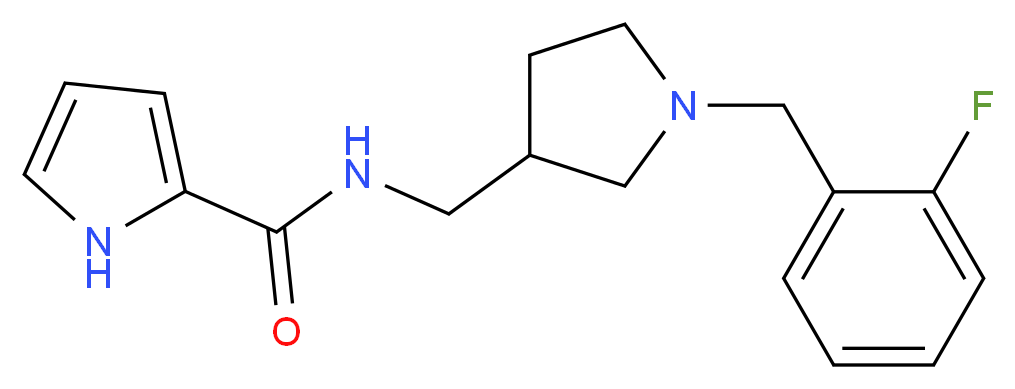 N-{[1-(2-fluorobenzyl)pyrrolidin-3-yl]methyl}-1H-pyrrole-2-carboxamide_Molecular_structure_CAS_)