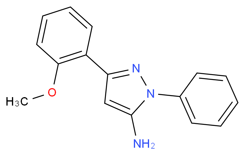 3-(2-Methoxyphenyl)-1-phenyl-1H-pyrazol-5-amine_Molecular_structure_CAS_)
