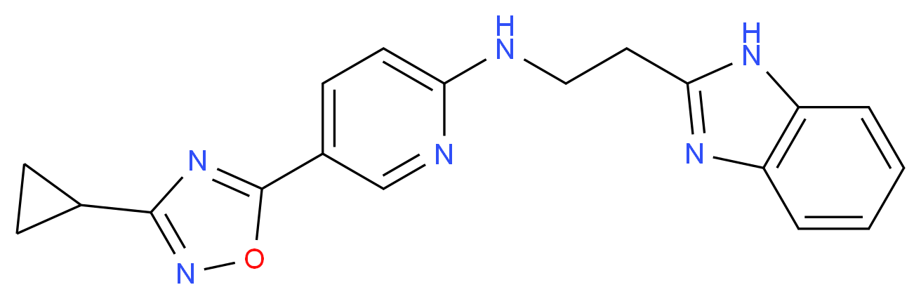 N-[2-(1H-benzimidazol-2-yl)ethyl]-5-(3-cyclopropyl-1,2,4-oxadiazol-5-yl)pyridin-2-amine_Molecular_structure_CAS_)