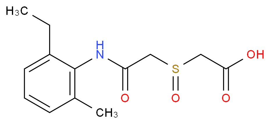 [(2-Ethyl-6-methyl-phenylcarbamoyl)-methanesulfinyl]-acetic acid_Molecular_structure_CAS_)