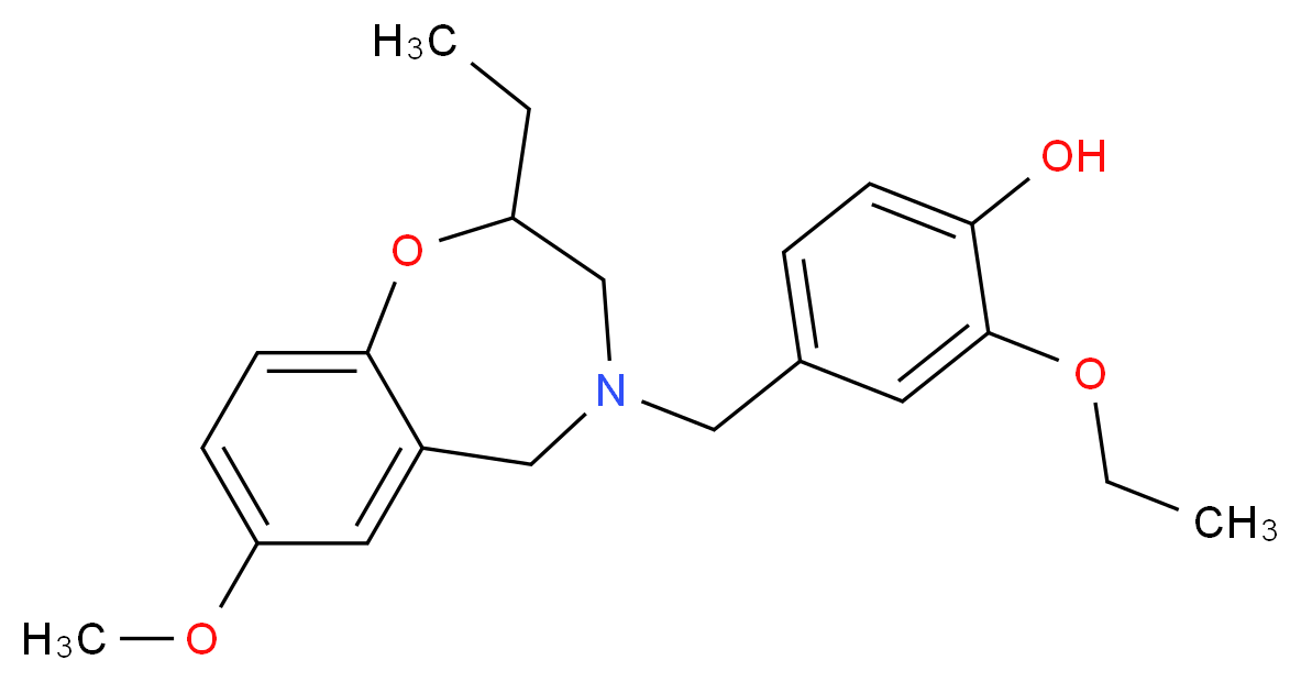 2-ethoxy-4-[(2-ethyl-7-methoxy-2,3-dihydro-1,4-benzoxazepin-4(5H)-yl)methyl]phenol_Molecular_structure_CAS_)