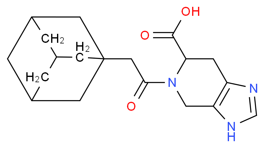 5-(1-adamantylacetyl)-4,5,6,7-tetrahydro-3H-imidazo[4,5-c]pyridine-6-carboxylic acid_Molecular_structure_CAS_)