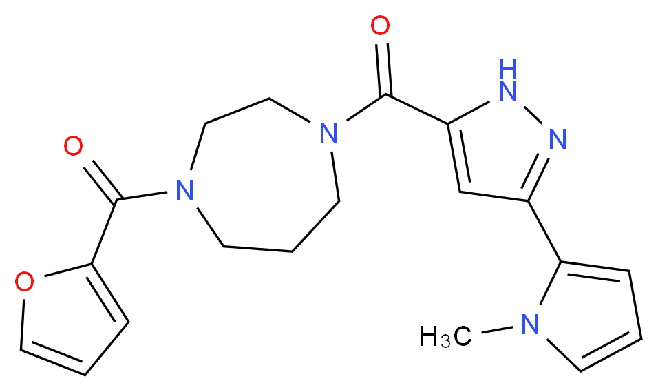 1-(2-furoyl)-4-{[3-(1-methyl-1H-pyrrol-2-yl)-1H-pyrazol-5-yl]carbonyl}-1,4-diazepane_Molecular_structure_CAS_)