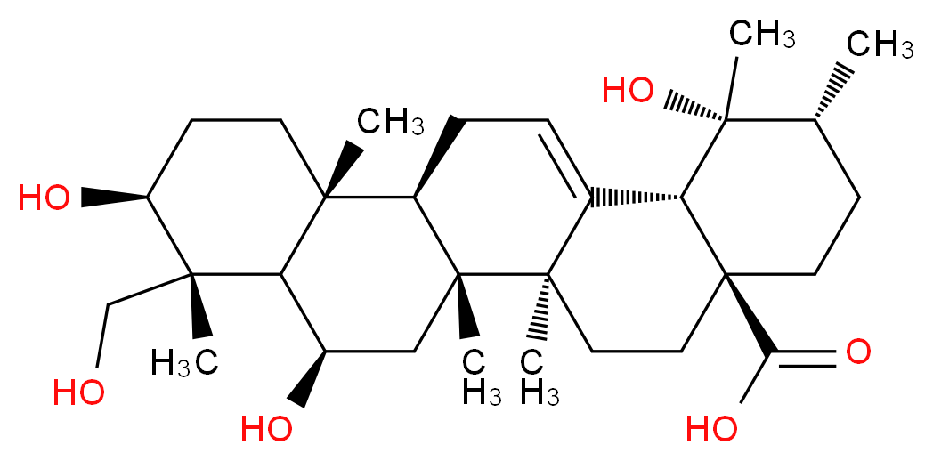3,6,19,23-Tetrahydroxy-12-ursen-28-oic acid_Molecular_structure_CAS_91095-51-1)