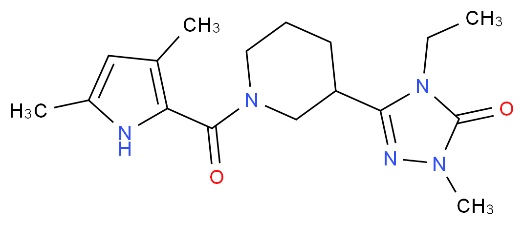 5-{1-[(3,5-dimethyl-1H-pyrrol-2-yl)carbonyl]piperidin-3-yl}-4-ethyl-2-methyl-2,4-dihydro-3H-1,2,4-triazol-3-one_Molecular_structure_CAS_)