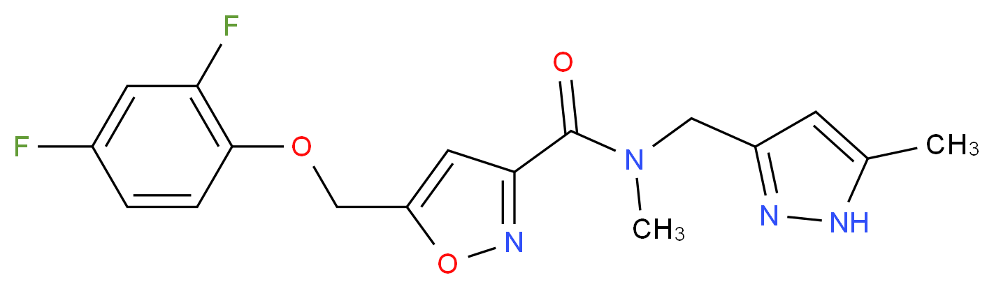 5-[(2,4-difluorophenoxy)methyl]-N-methyl-N-[(5-methyl-1H-pyrazol-3-yl)methyl]-3-isoxazolecarboxamide_Molecular_structure_CAS_)