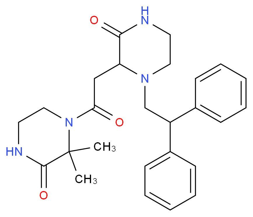 4-{[1-(2,2-diphenylethyl)-3-oxo-2-piperazinyl]acetyl}-3,3-dimethyl-2-piperazinone_Molecular_structure_CAS_)