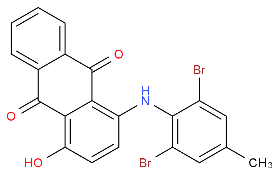  1-((2,6-dibromo-4-methylphenyl)amino)-4-hydroxy-9,10-anthracenedione_Molecular_structure_CAS_68239-61-2)